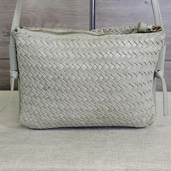 Madewell Woven Gray Leather Crossbody Bag - Picture 2 of 11